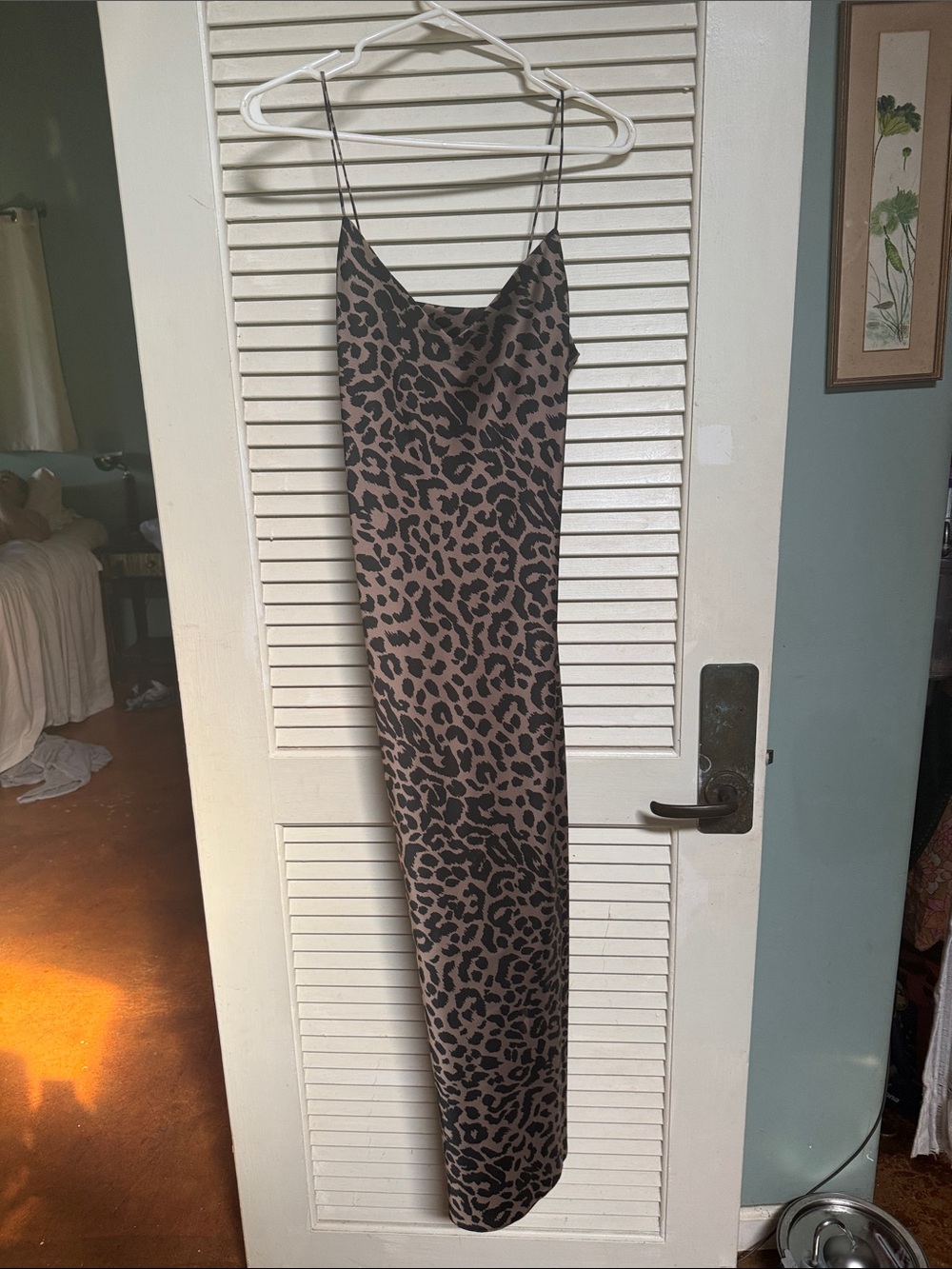 ASOS Leopard-Print Maxi Slip Dress in Brown and Black